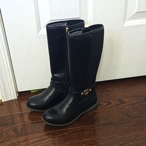 NEVER Worn- Tommy Hilfiger Girls Size 1 Andrea Bootstrap-KK Black